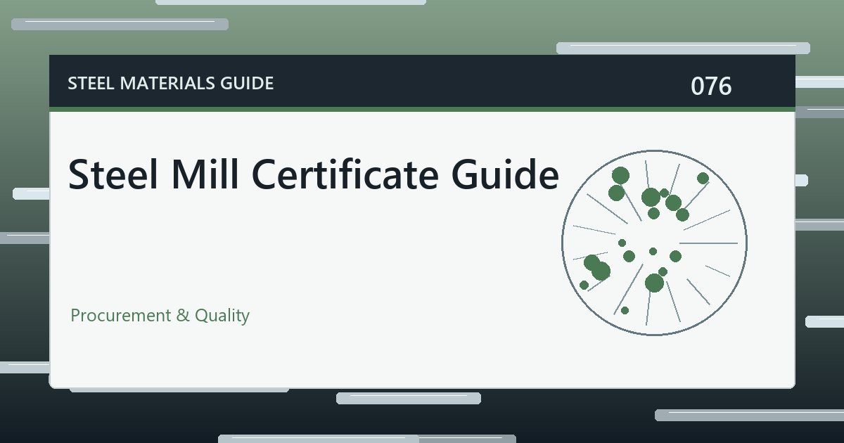 Steel Mill Certificate Guide guide thumbnail