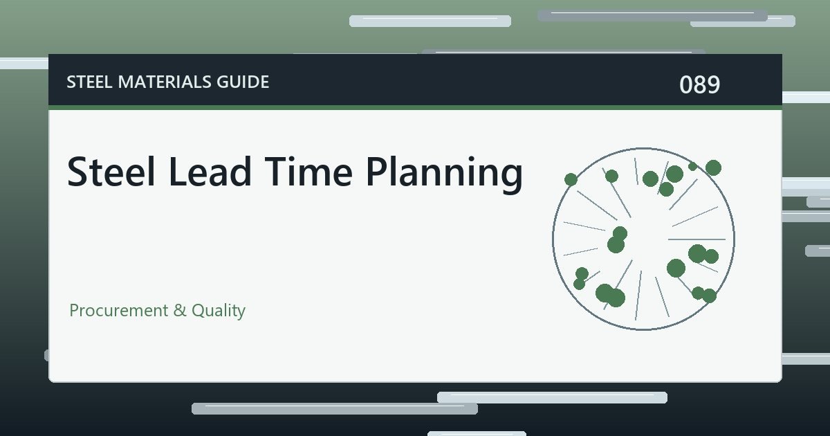 Steel Lead Time Planning guide thumbnail