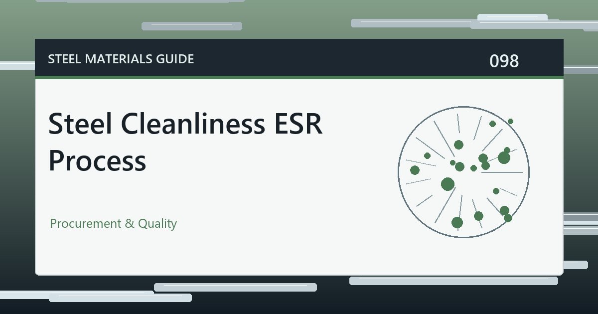 Steel Cleanliness ESR Process guide thumbnail